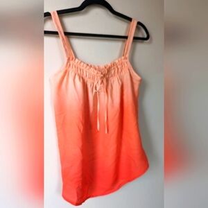 LAUREN CONRAD Ombre Peasant Tank Top, adjustable straps, silky, XS